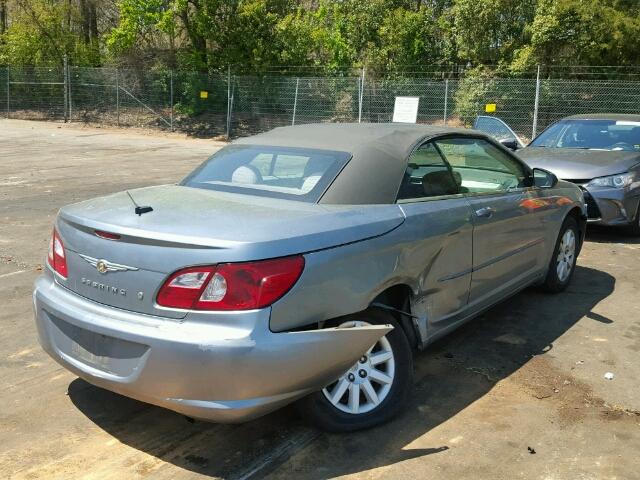 1C3LC45K58N642965 - 2008 CHRYSLER SEBRING GRAY photo 4