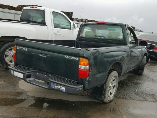 5TENL42N24Z381319 - 2004 TOYOTA TACOMA GREEN photo 4