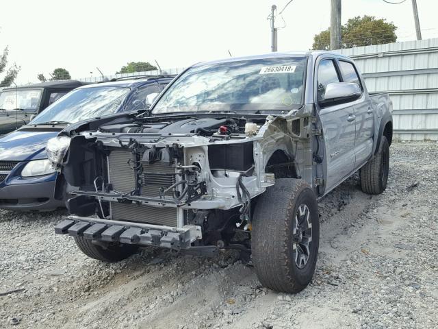 3TMAZ5CN5GM015115 - 2016 TOYOTA TACOMA DOU SILVER photo 2