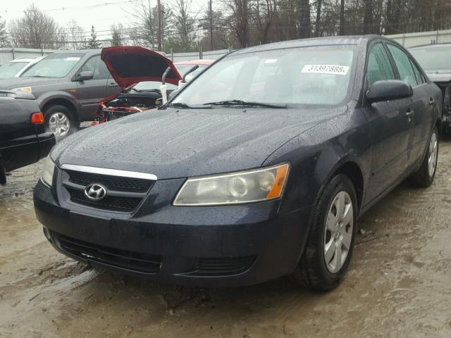 5NPET46C07H238370 - 2007 HYUNDAI SONATA GLS BLUE photo 2