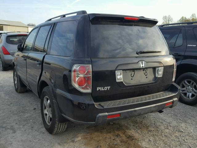 5FNYF28596B023946 - 2006 HONDA PILOT EX BLACK photo 3