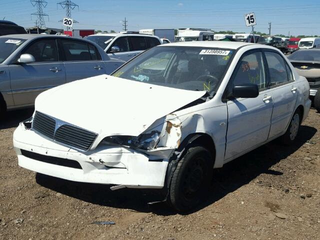 JA3AJ26E62U075442 - 2002 MITSUBISHI LANCER ES WHITE photo 2