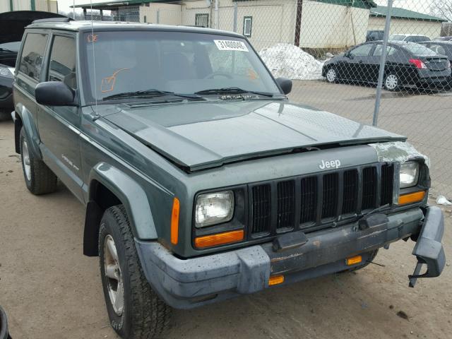 1J4FF47S1YL152011 - 2000 JEEP CHEROKEE S GREEN photo 1