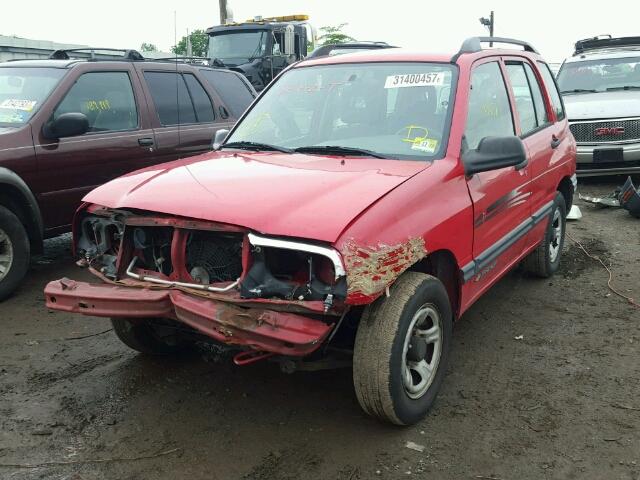 2CNBE13C236916255 - 2003 CHEVROLET TRACKER RED photo 2