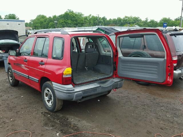 2CNBE13C236916255 - 2003 CHEVROLET TRACKER RED photo 3
