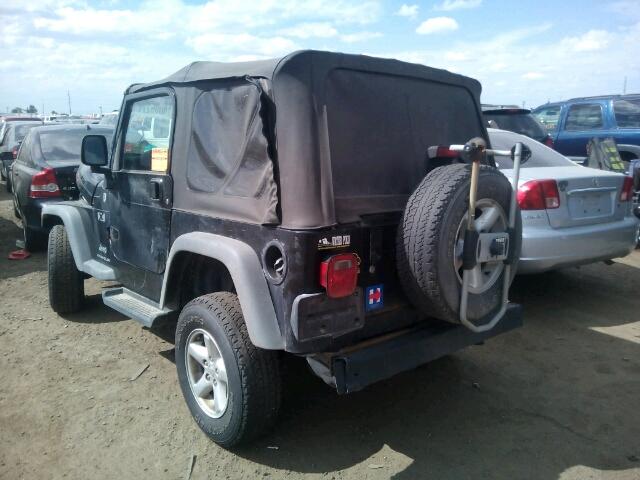 1J4FA39S36P728936 - 2006 JEEP WRANGLER BLACK photo 3