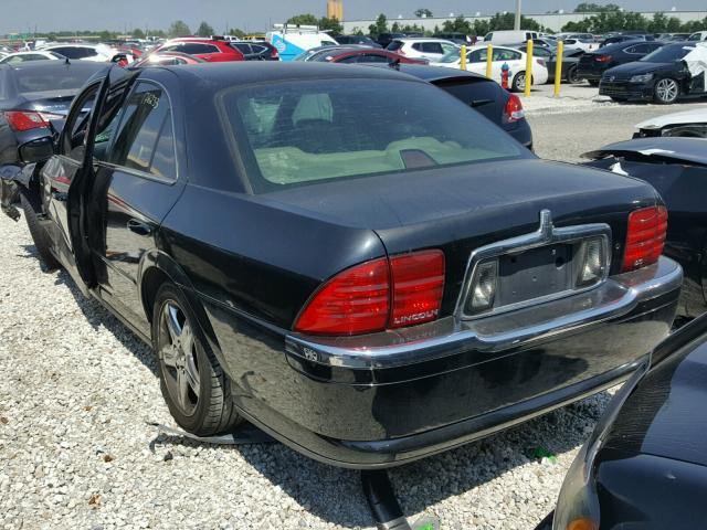 1LNHM86S72Y706204 - 2002 LINCOLN LS BLACK photo 3