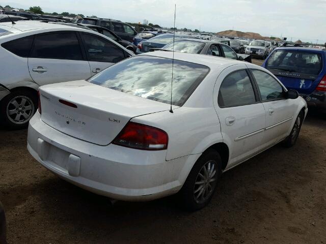 1C3EL56RX2N125467 - 2002 CHRYSLER SEBRING LX WHITE photo 4