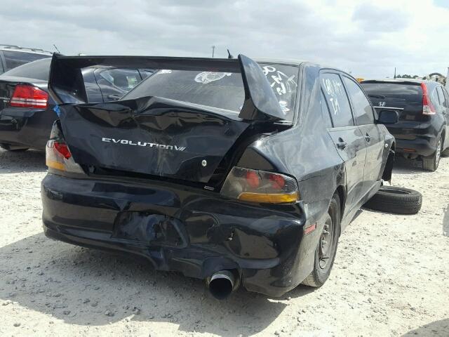 JA3AH86D24U066620 - 2004 MITSUBISHI LANCER EVO BLACK photo 4