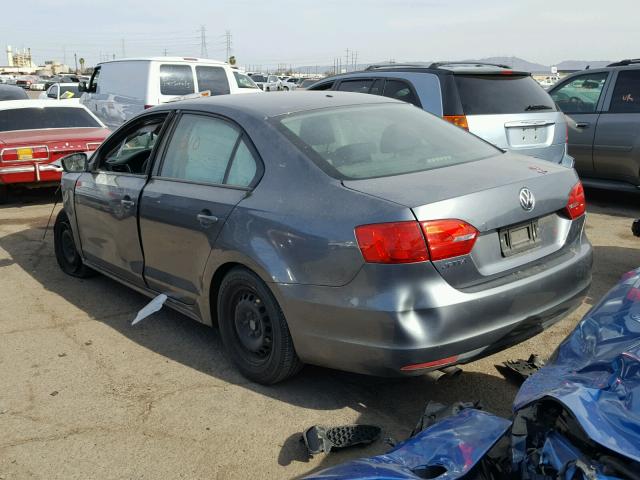 3VW2K7AJ6EM304048 - 2014 VOLKSWAGEN JETTA BASE 灰色 照片 3