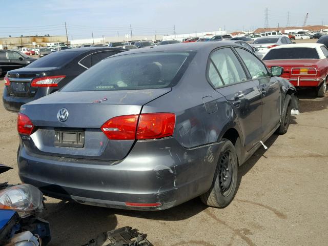 3VW2K7AJ6EM304048 - 2014 VOLKSWAGEN JETTA BASE 灰色 照片 4