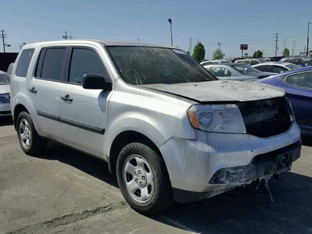 5FNYF3H21DB036585 - 2013 HONDA PILOT LX SILVER photo 1