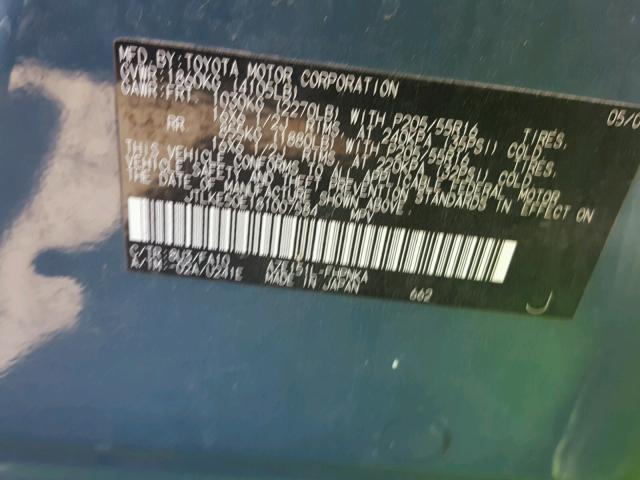 JTLKE50E181007584 - 2008 TOYOTA SCION XB მწვანე ფოტო 10