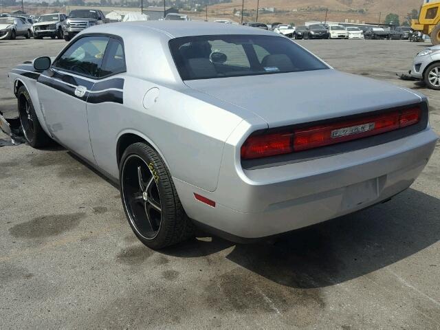 2B3CJ4DV0AH292612 - 2010 DODGE CHALLENGER SILVER photo 3