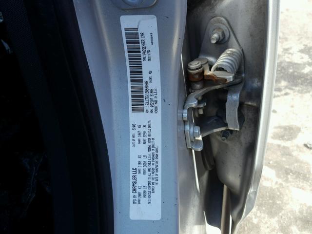 1B3LC76V19N500086 - 2009 DODGE AVENGER R/ SILVER photo 10