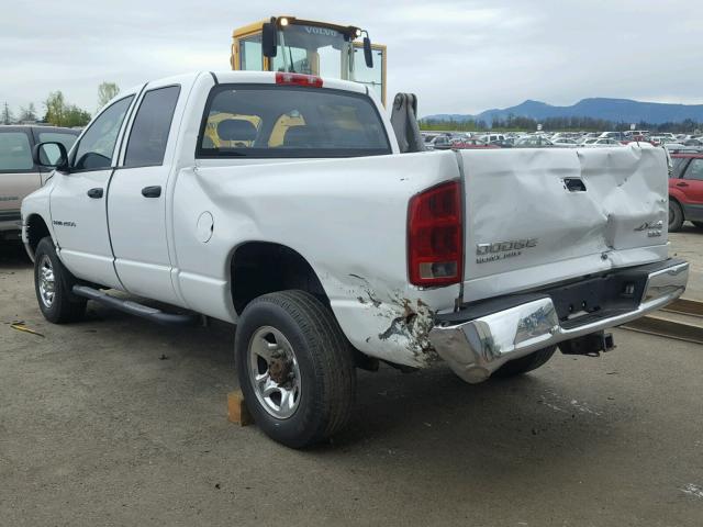 3D7KU28C34G251190 - 2004 DODGE RAM 2500 S WHITE photo 3
