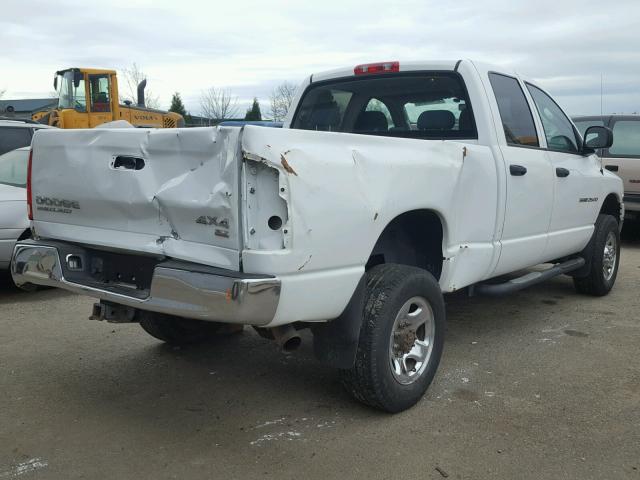 3D7KU28C34G251190 - 2004 DODGE RAM 2500 S WHITE photo 4