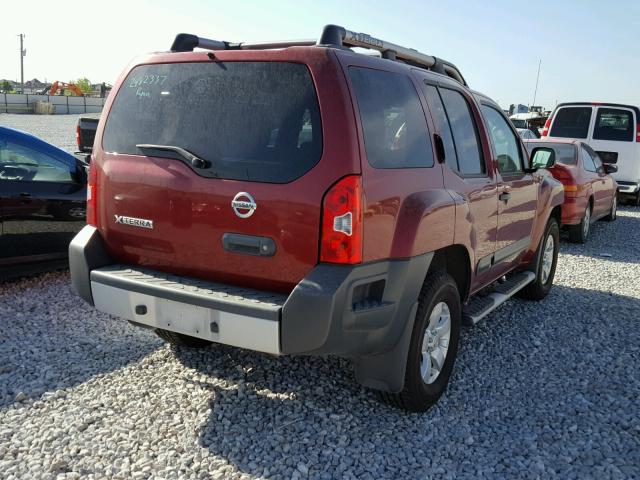 5N1AN0NW0DN824751 - 2013 NISSAN XTERRA X RED photo 4