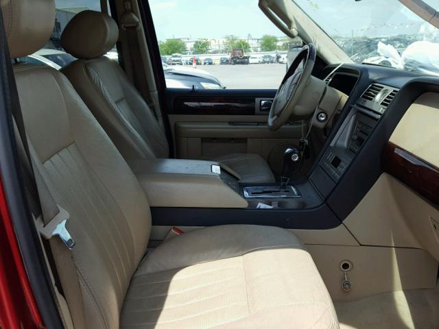 5LMFU27525LJ09036 - 2005 LINCOLN NAVIGATOR 红色 照片 5