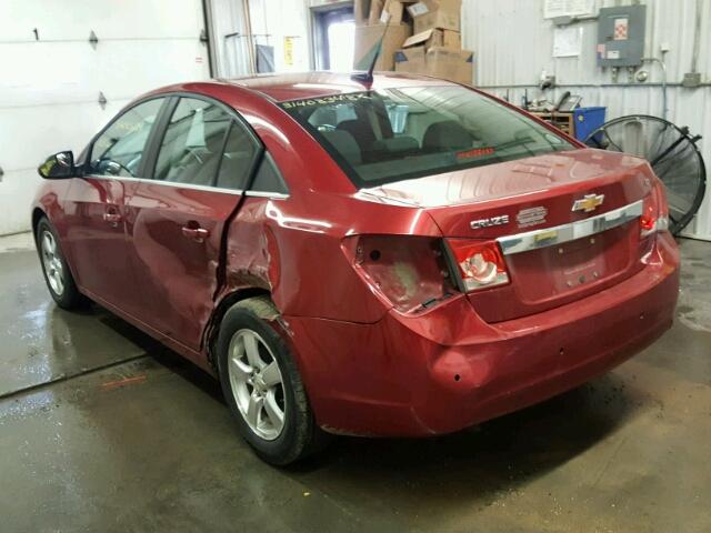 1G1PF5S9XB7169807 - 2011 CHEVROLET CRUZE LT RED photo 3