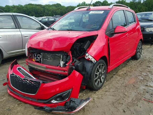 KL8CF6S92DC503083 - 2013 CHEVROLET SPARK 2LT RED photo 2