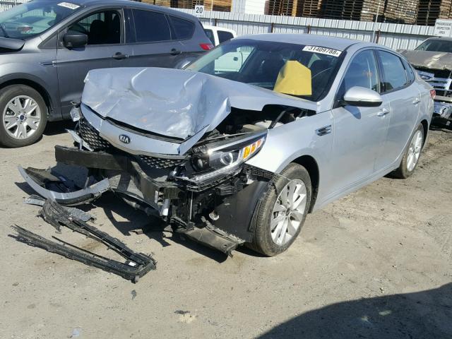 5XXGU4L3XGG054589 - 2016 KIA OPTIMA EX SILVER photo 2