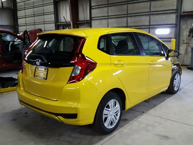 3HGGK5H44JM704702 - 2018 HONDA FIT LX YELLOW photo 4