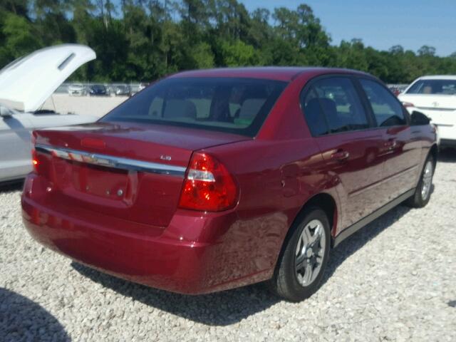 1G1ZS51F36F249215 - 2006 CHEVROLET MALIBU LS 栗色 照片 4