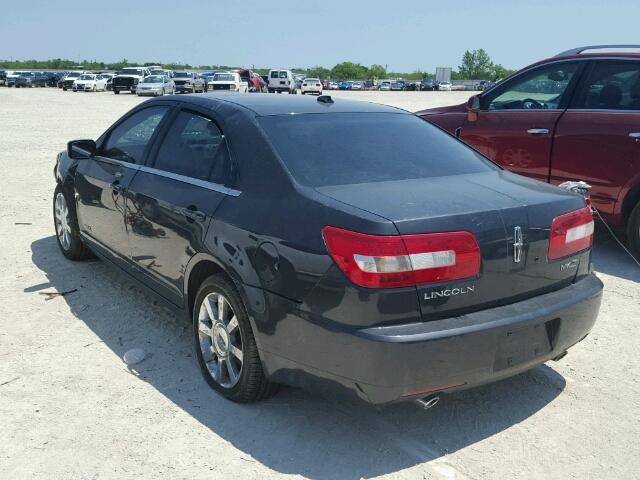 3LNHM26T47R614835 - 2007 LINCOLN MKZ BLACK photo 3