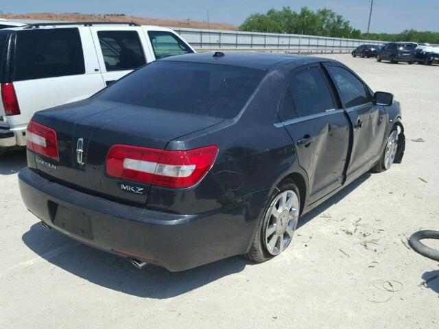 3LNHM26T47R614835 - 2007 LINCOLN MKZ BLACK photo 4