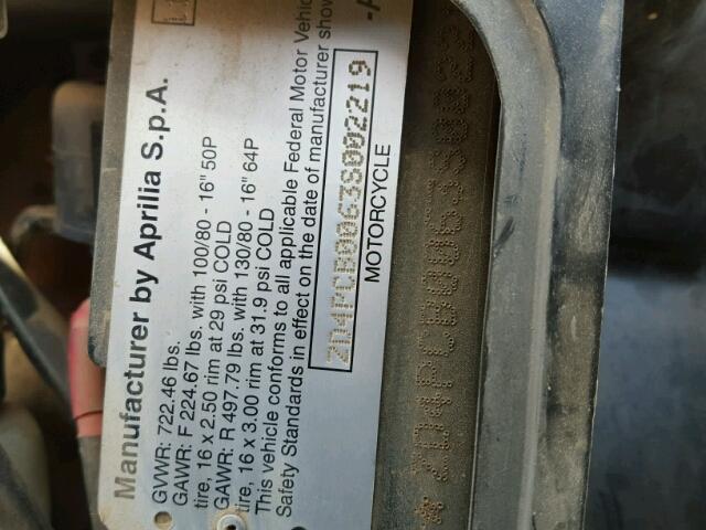 ZD4PCB00638002219 - 2003 APRILIA SCARABEO 1 红色 照片 10