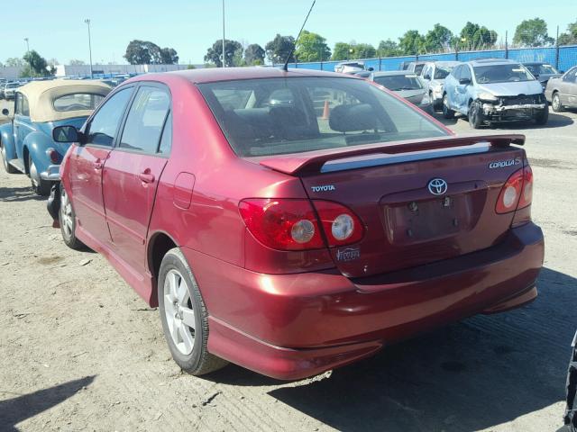 1NXBR32E25Z476335 - 2005 TOYOTA COROLLA S RED photo 3