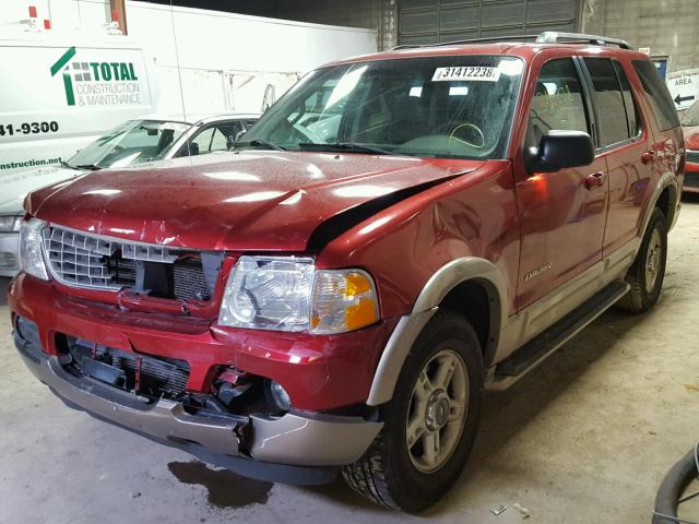 1FMZU74K22ZC61348 - 2002 FORD EXPLORER E RED photo 2