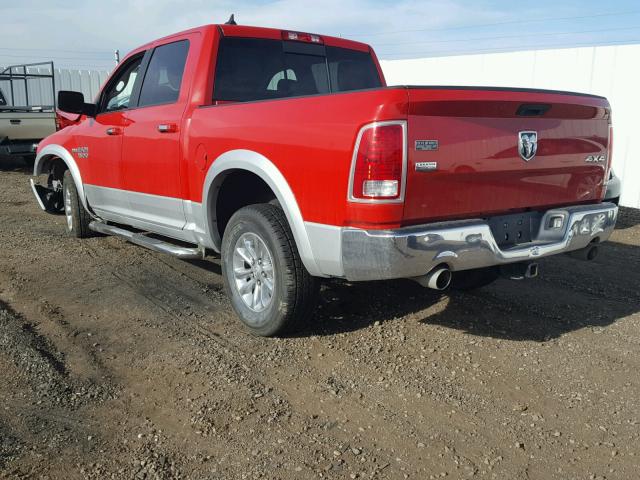 1C6RR7NT0ES387144 - 2014 RAM 1500 LARAM RED photo 3