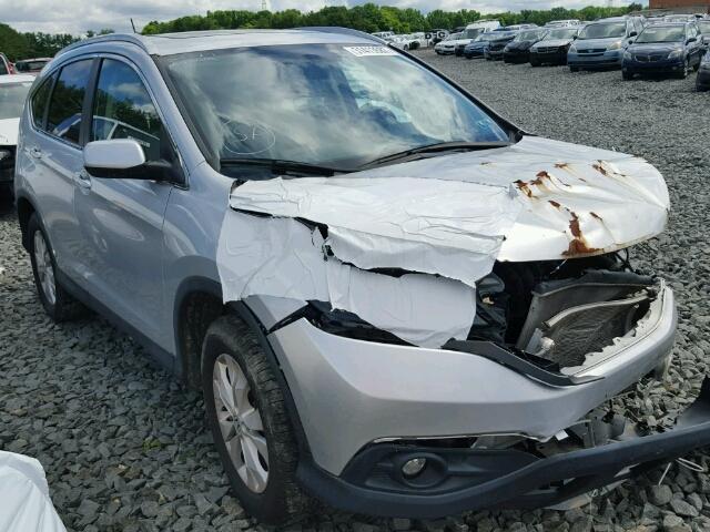 2HKRM4H76EH605445 - 2014 HONDA CR-V EX-L SILVER photo 1