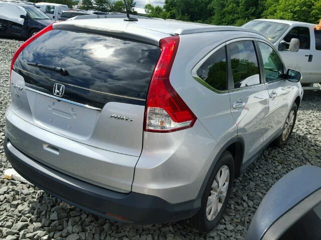 2HKRM4H76EH605445 - 2014 HONDA CR-V EX-L SILVER photo 4