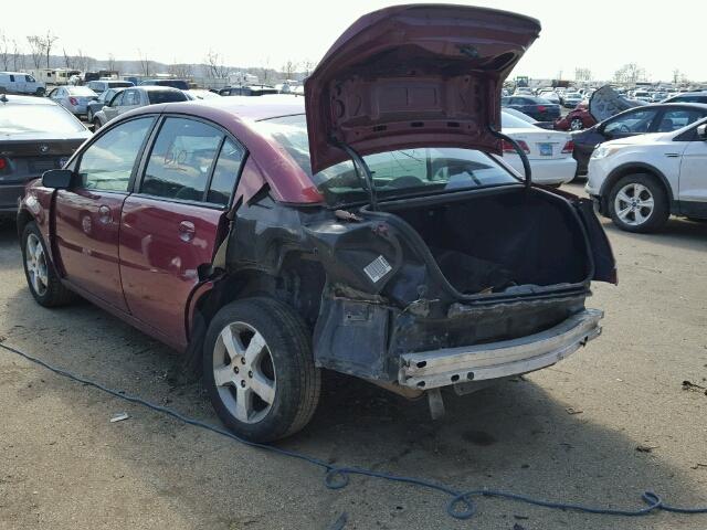 1G8AL55F46Z123742 - 2006 SATURN ION LEVEL MAROON photo 3