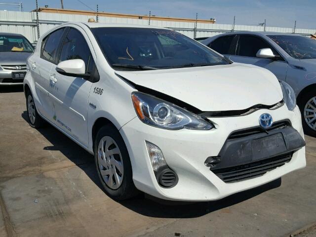 JTDKDTB32F1577654 - 2015 TOYOTA PRIUS C WHITE photo 1