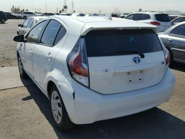 JTDKDTB32F1577654 - 2015 TOYOTA PRIUS C WHITE photo 3