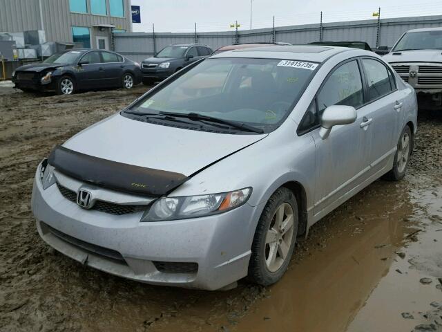 2HGFA1F65BH002626 - 2011 HONDA CIVIC LX-S SILVER photo 2