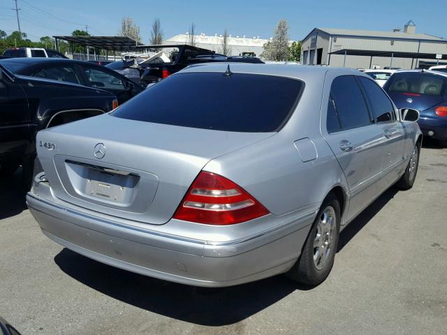 WDBNG70J11A207204 - 2001 MERCEDES-BENZ S 430 SILVER photo 4