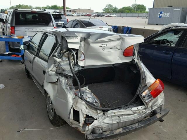 1Y1SK5289XZ439671 - 1999 CHEVROLET GEO PRIZM 灰色 照片 3