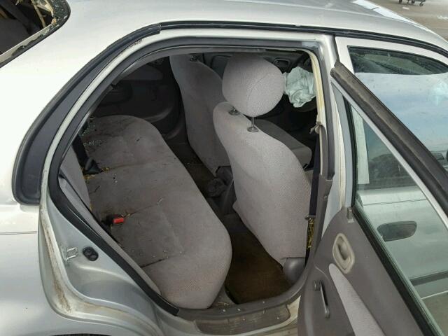 1Y1SK5289XZ439671 - 1999 CHEVROLET GEO PRIZM 灰色 照片 6