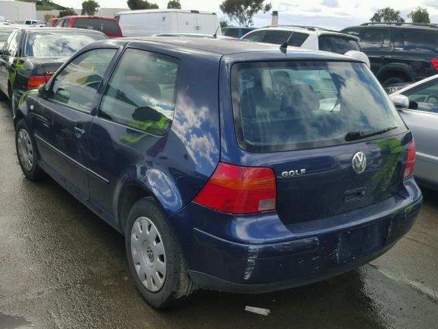 WVWBT21J81W158488 - 2001 VOLKSWAGEN GOLF GL BLUE photo 3