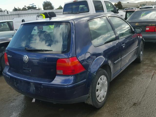 WVWBT21J81W158488 - 2001 VOLKSWAGEN GOLF GL BLUE photo 4