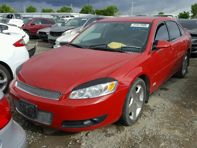 2G1WD58C289125988 - 2008 CHEVROLET IMPALA SUP RED photo 2