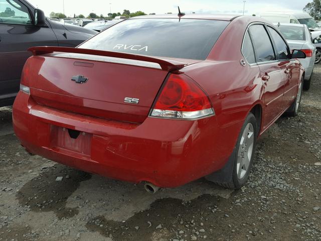 2G1WD58C289125988 - 2008 CHEVROLET IMPALA SUP RED photo 4