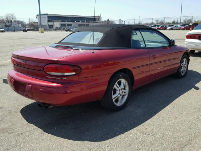 3C3EL55H7TT285154 - 1996 CHRYSLER SEBRING JX RED photo 4