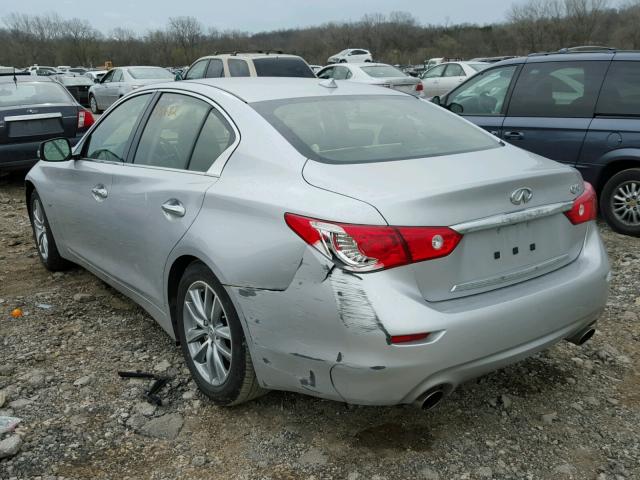 JN1EV7AP4HM737916 - 2017 INFINITI Q50 PREMIU SILVER photo 3