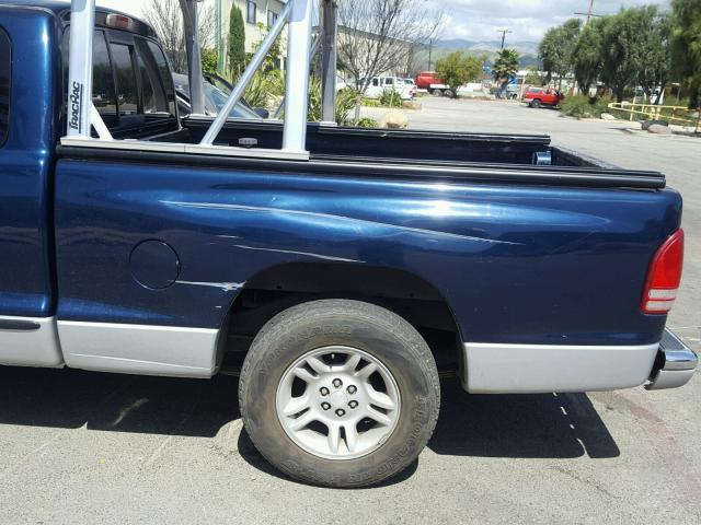 1B7GL22N31S155707 - 2001 DODGE DAKOTA BLUE photo 9